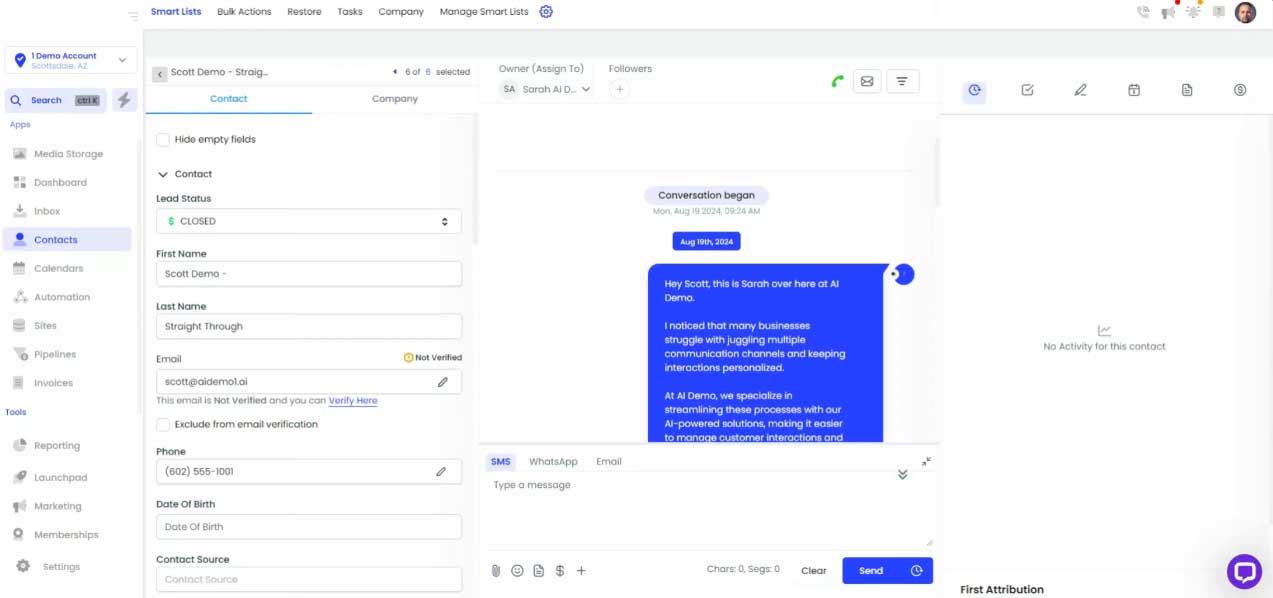 Demo: Speed to Lead Booked