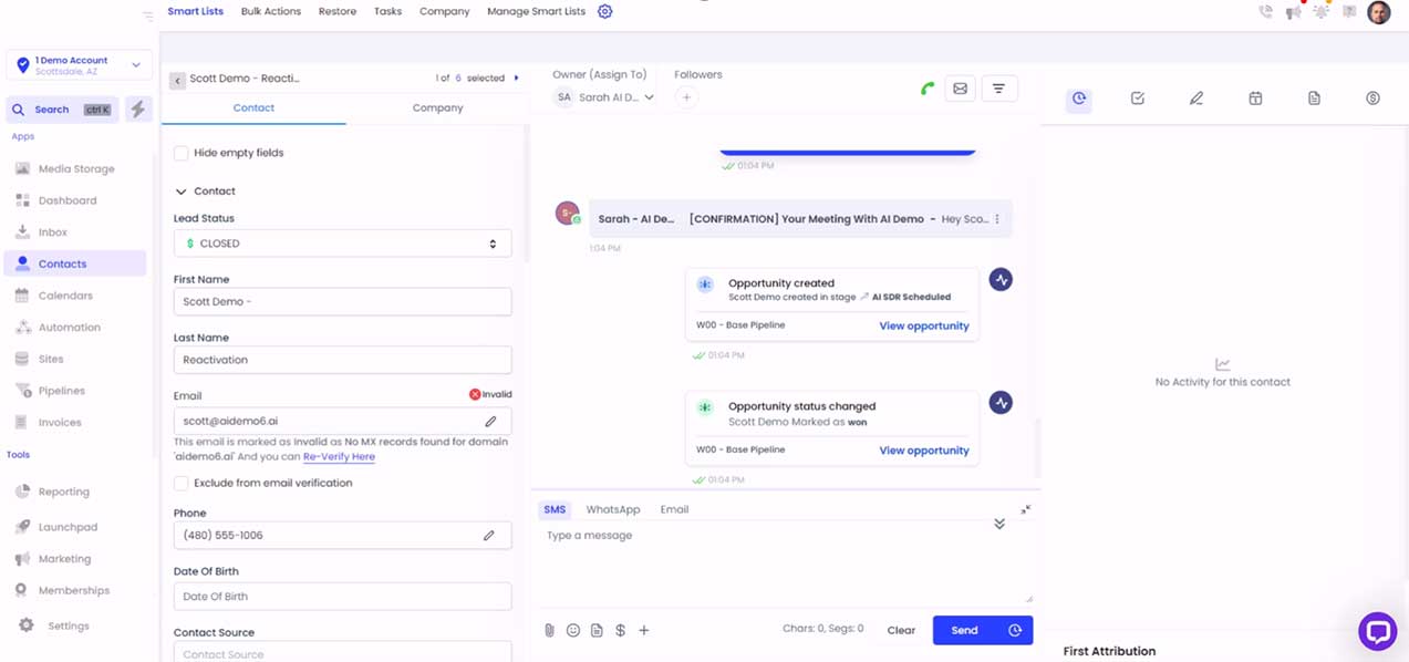 Reactivate for Quick ROI demo